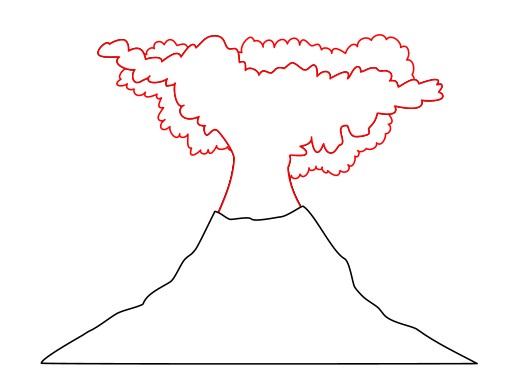 516x390 Drawing A Cartoon Volcano
