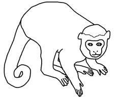 236x196 Monkey Outline Horse Clipart Best Of The Monkey Hand Drawing