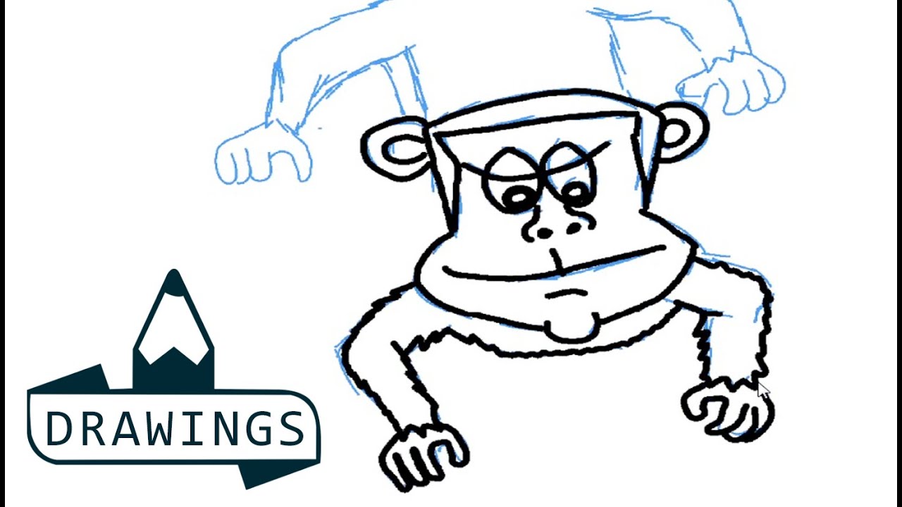 1280x720 Speed Drawing How To Draw A Monkey