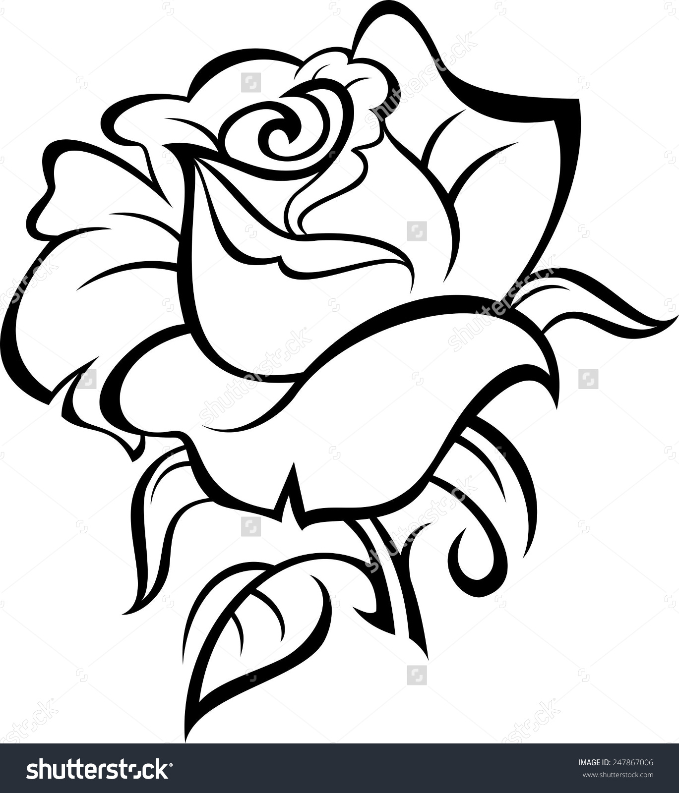 1369x1600 Rose Drawing Basic