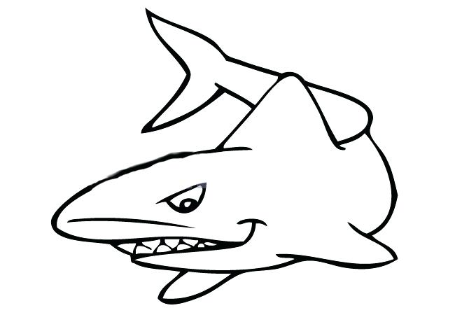 650x470 Shark Drawing Template