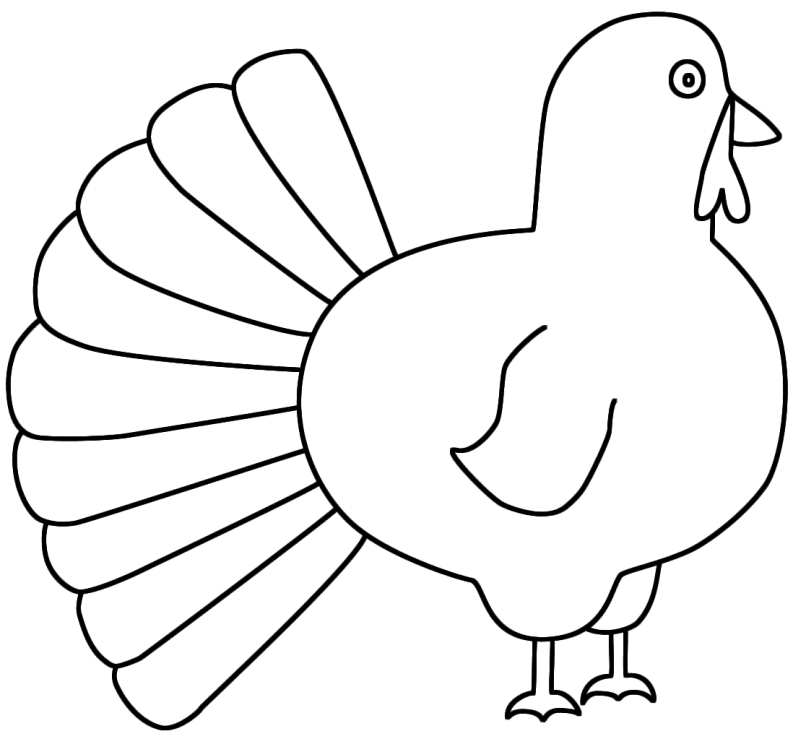 806x739 Turkey Clipart Black And White