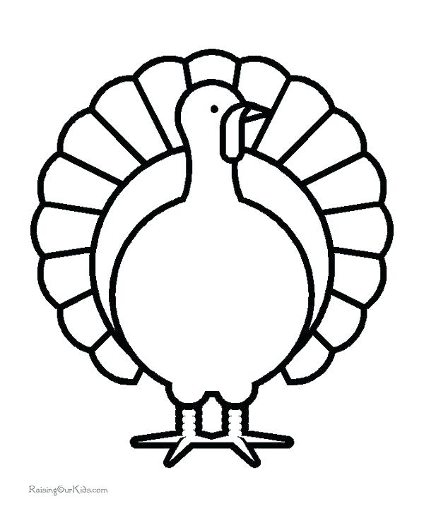 600x734 Thanksgiving Turkey To Color