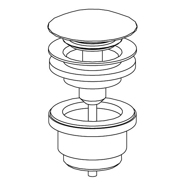 600x600 drain fitting pop up plug for matrix medium basin