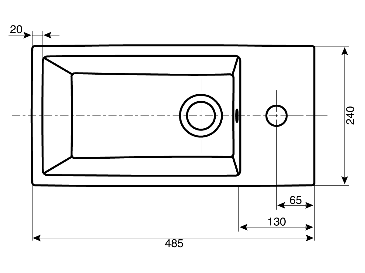 1200x900 posh solus powder room vanity unit wall hung right hand basin