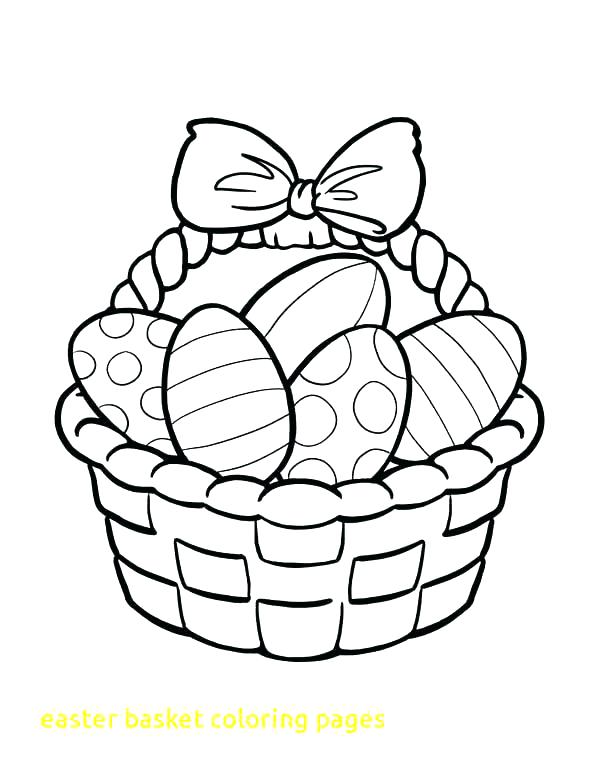 600x776 Easter Bunny Basket Coloring