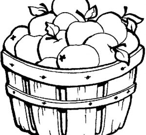 300x277 Food Basket Drawing At Getdrawings Com Free For Personal Use Apple