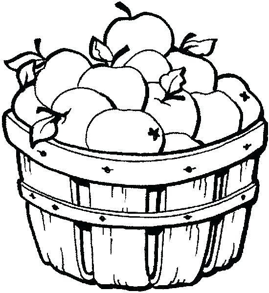 550x599 Apple Basket Panda Free Images Coloring Pages Fall Clip Art