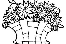 230x155 Drawing Basket Of Flowers Coloring Pages Best Place To Color