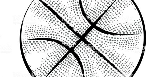 471x250 Basketball Ball Drawing Artwork Court Lines A Foul Hd Image