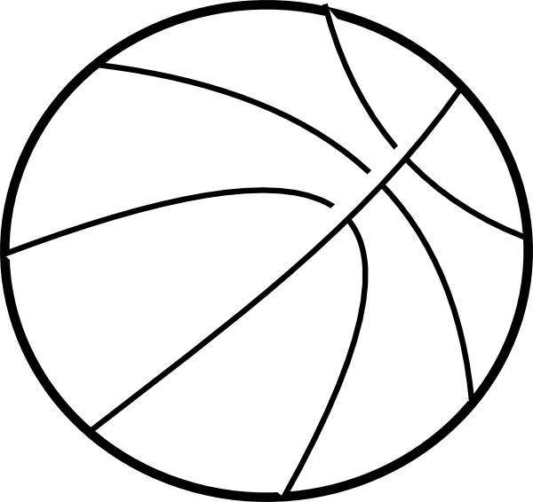 600x566 Basketball Outline Clip Art