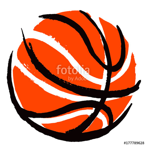 500x500 Basketball Ball Illustration Child Hand Drawing Stock Photo