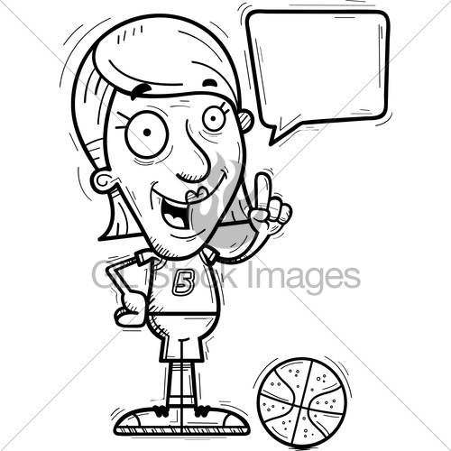500x500 Cartoon Senior Basketball Player Talking Gl Stock Images