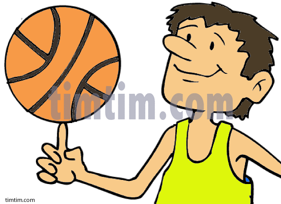 548x398 Free Drawing Of Basketball Guy From The Category Sports