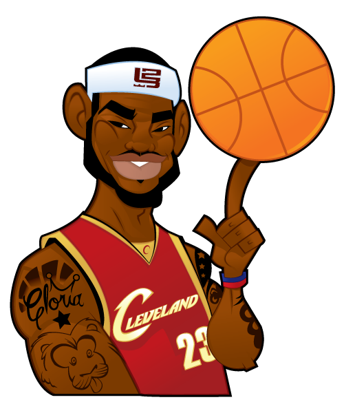 500x600 How To Illustrate A Lebron James Cartoon Character