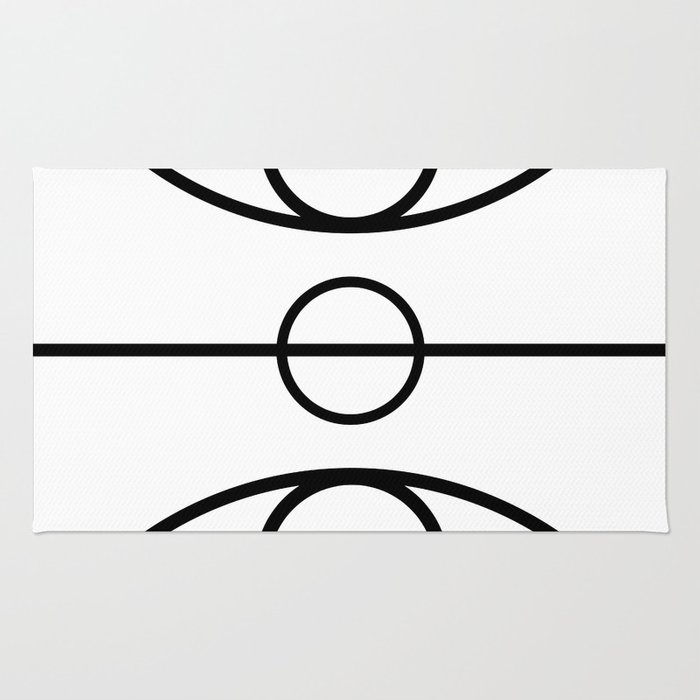 700x700 Basketball Court Rug