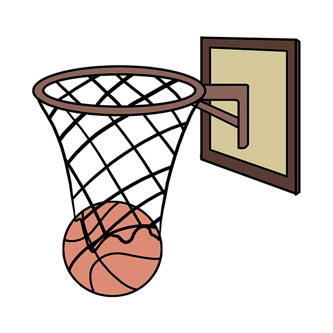680x678 How To Draw A Basketball Hoop