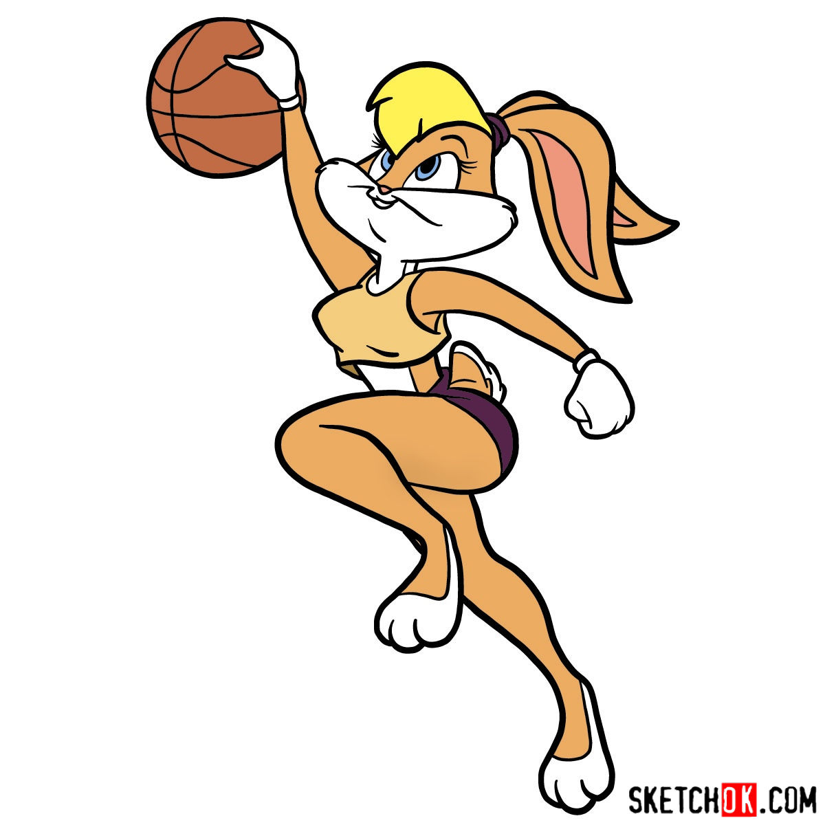1200x1200 How To Draw Lola Bunny Playing Basketball