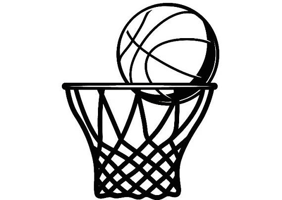 570x404 How To Draw A Basketball Hoop Net
