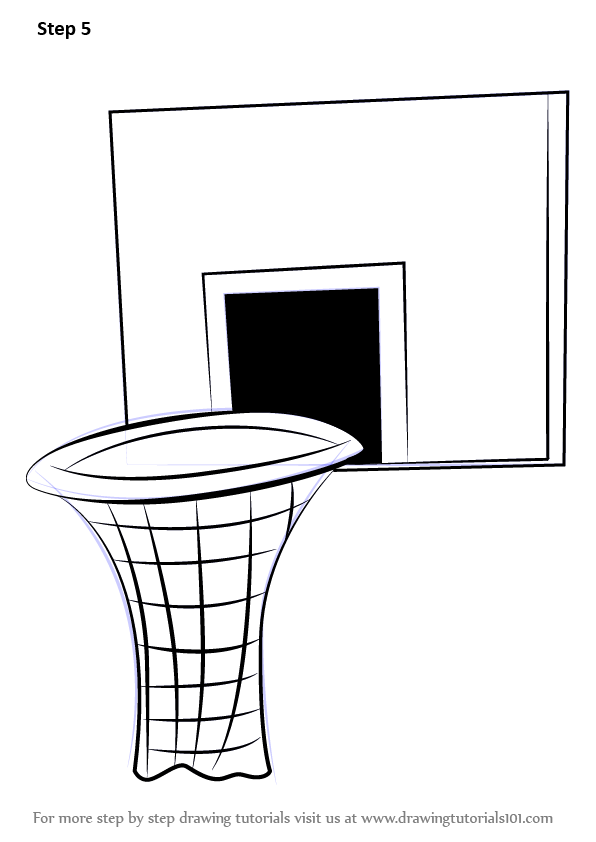 596x842 Learn How To Draw Basketball Hoop