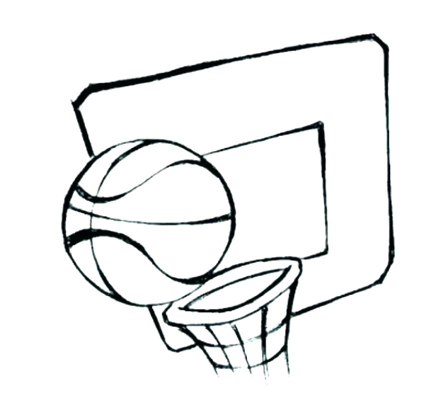 863x806 Basketball Hoop Coloring
