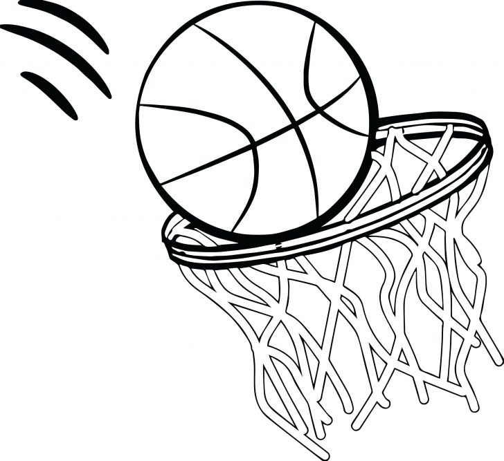 728x667 Basketball Hoop Drawing Steps And Ball Cartoon Side Professional