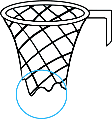 444x473 Hd How To Draw Basketball Hoop