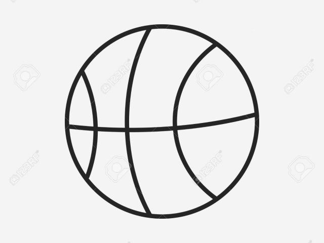 640x480 Sports Equipment Clipart Basketball Line