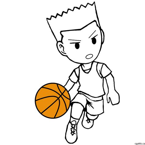 474x474 Cartoon Basketball Player Drawing In Steps With Photoshop