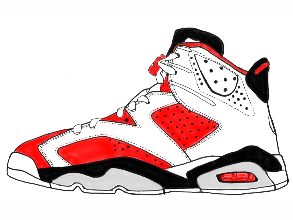 1024x768 Jordan Shoe Clipart