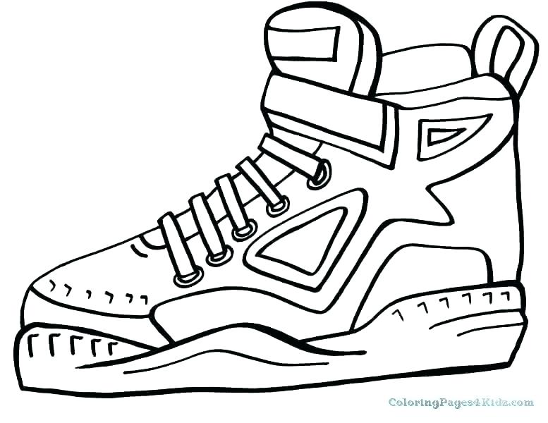 777x600 Basketball Shoe Coloring Pages