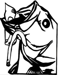 231x300 Bass Decal Wd Fishing Boat Window Stickers
