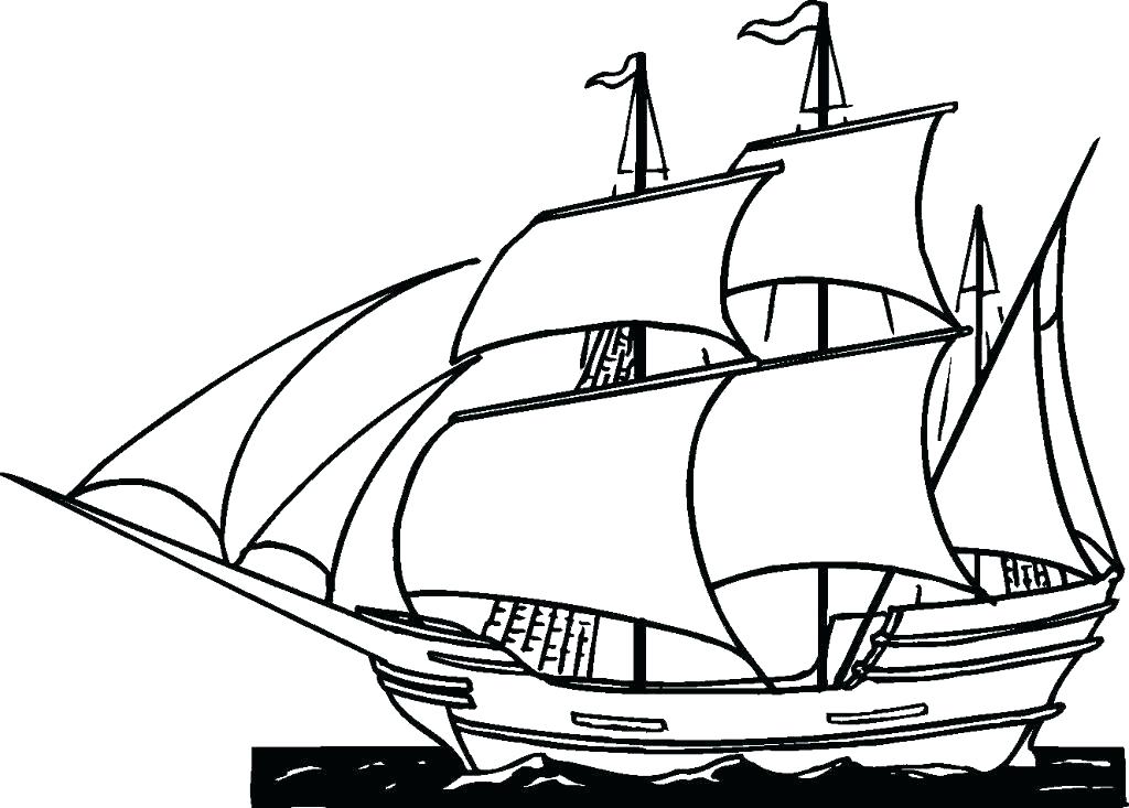 1024x733 Coloring Pages Of Boats Boat Coloring