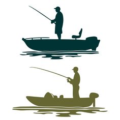 236x236 Fisherman Fishing On Board Vinyl Decals Impulse Discounts