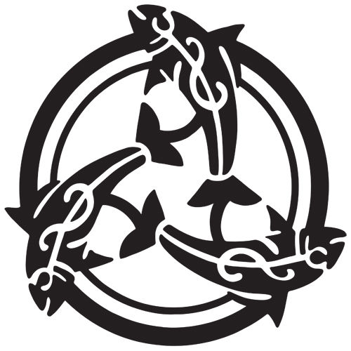 500x500 Tribal Fish Tattoo Car Lake Boat Life Fishing Bass Vinyl Decal