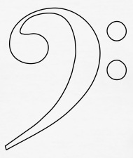 190x225 Chm Music Stuff Silver Bass Clef
