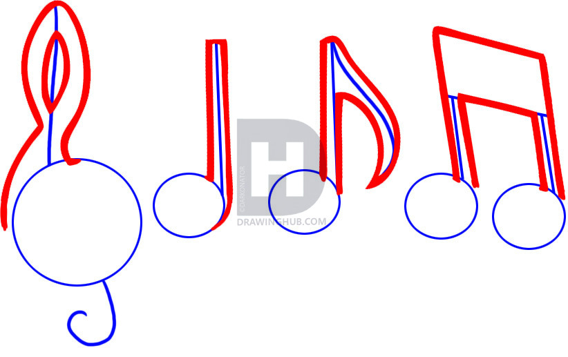822x517 How To Draw Music Notes, Step