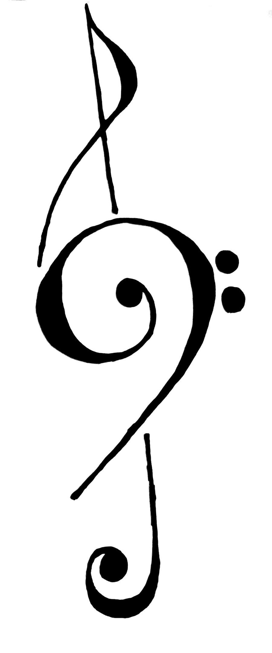 900x2159 Bass Clef Art