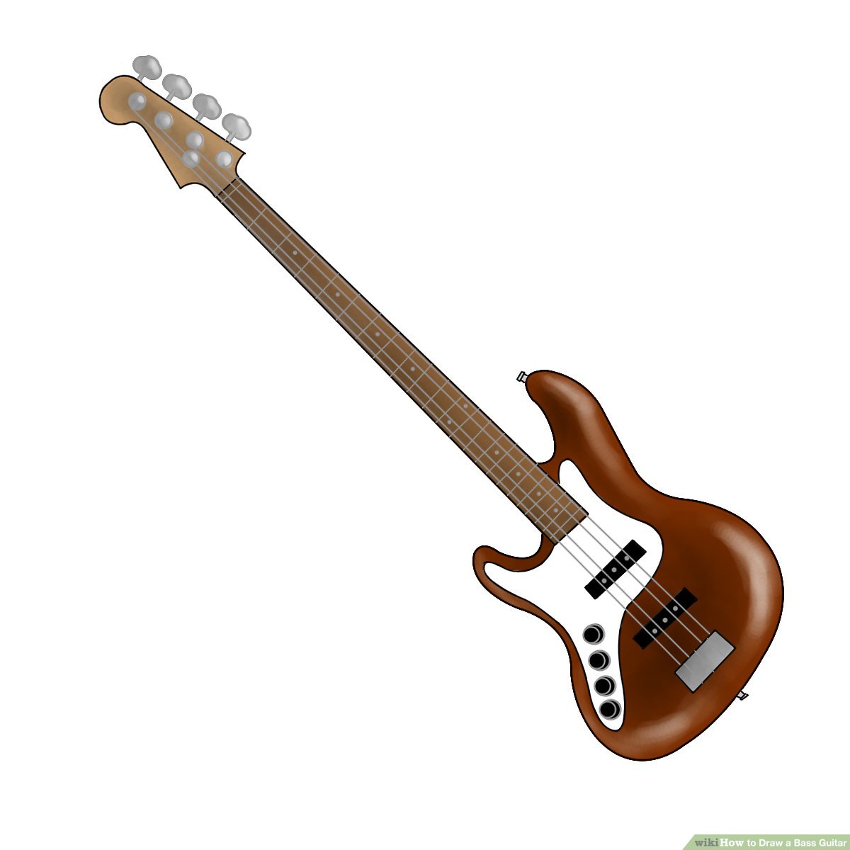 1200x1200 How To Draw A Bass Guitar Steps