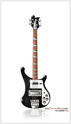229x400 Rickenbacker Bass Guitar Illustration