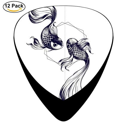 425x425 Jretro Guitar Picks Fishes Drawing Celluloid Plectrums