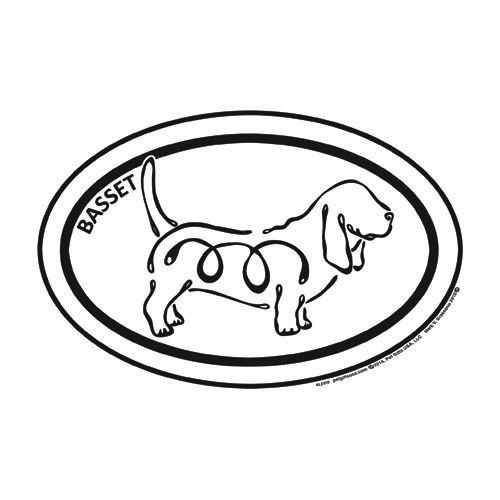 500x500 Basset Hound Euro K Line Magnet Doggy Style Gifts