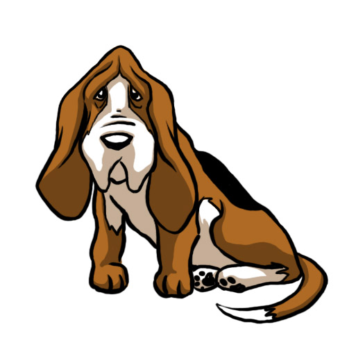 500x500 How To Draw A Basset Hound Steps