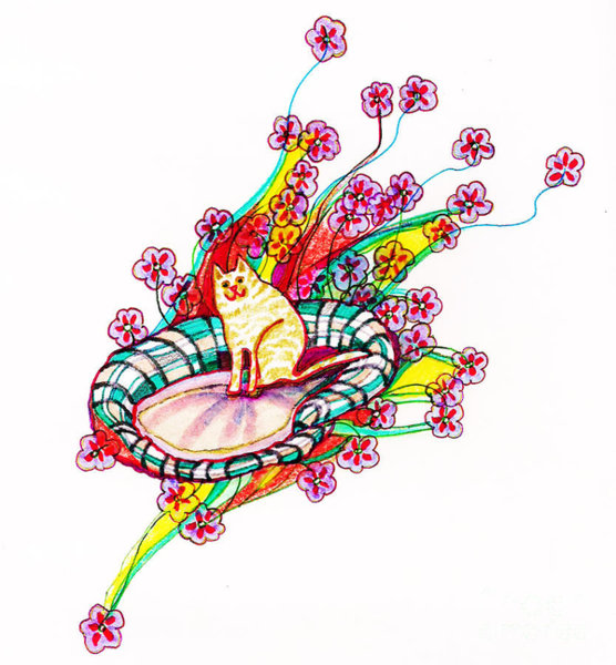 556x600 bastet drawings fine art america