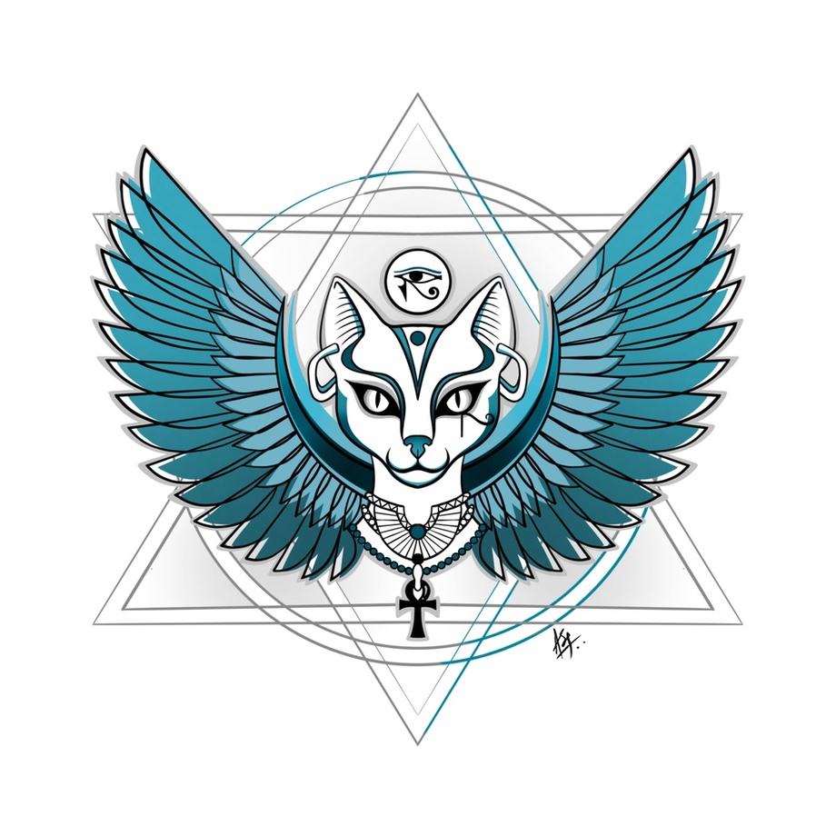 920x920 bastet blue, an art print