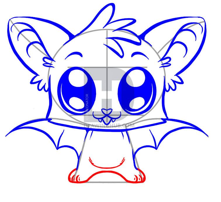 757x692 How To Draw A Cute Bat, Step