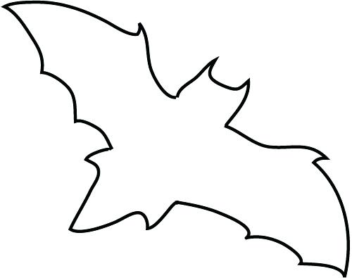 500x395 Halloween Bat Outline Vector En Halloween Bat Stencil