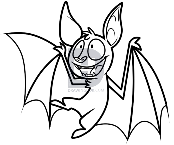 600x500 How To Draw A Vampire Bat, Step