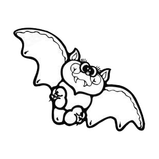 310x310 Bat With A Goofy Face Bats Decals, Decal Sticker