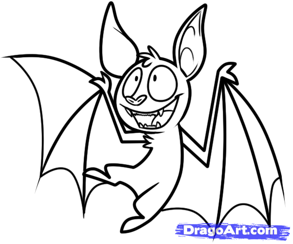 600x500 How To Draw A Vampire Bat, Step
